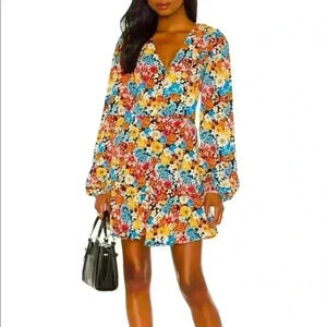 AFRM | Anthropologie | Monna Dress in Multi Wildflower Bouquet  | Small | NWT |